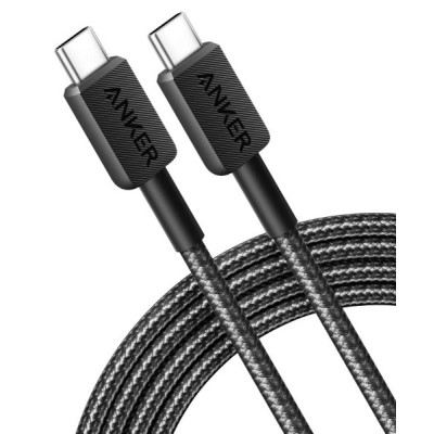 Кабель Anker 322 USB-C to USB-C - 1.8m Nylon Black (6962733)