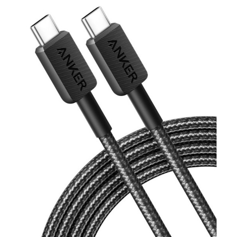 Кабель Anker 322 USB-C to USB-C - 1.8m Nylon Black (6962733)