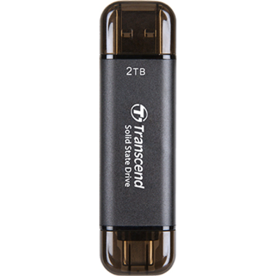 SSD накопичувач Transcend ESD310C 2TB, USB Type C/A Gray (TS2TESD310C) (6900652)