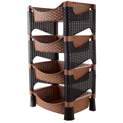 Етажерка 4-х ярусна Violet House 0740 Ротанг Гелаксі Beige (7035365)