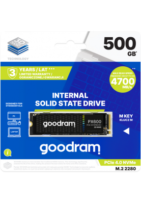 SSD накопичувавч Goodram M.2 500GB PX600 NVMe PCIe 4.0 2280  (6892412)