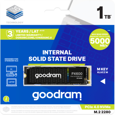 SSD накопичувач Goodram M.2 1000GB PX600 NVMe PCIe 4.0 2280  (6914251)