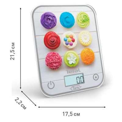 Ваги кухонні Tefal BC50D4V0 Optiss Cake Pops (7048001) Ваги кухонні Tefal BC50D4V0 Optiss Cake Pops (7048001)