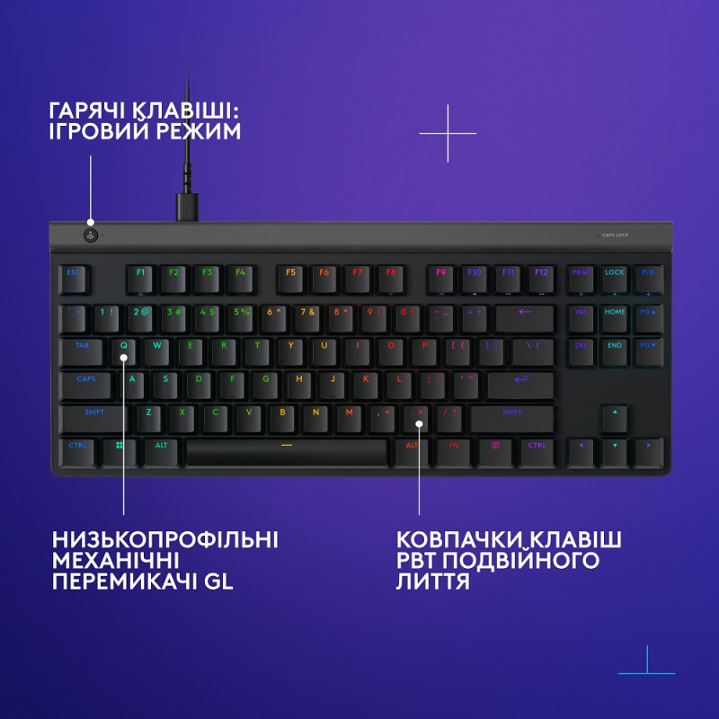 Клавіатура Logitech G515 TKL Black Tactile (920-012872) (7049956)