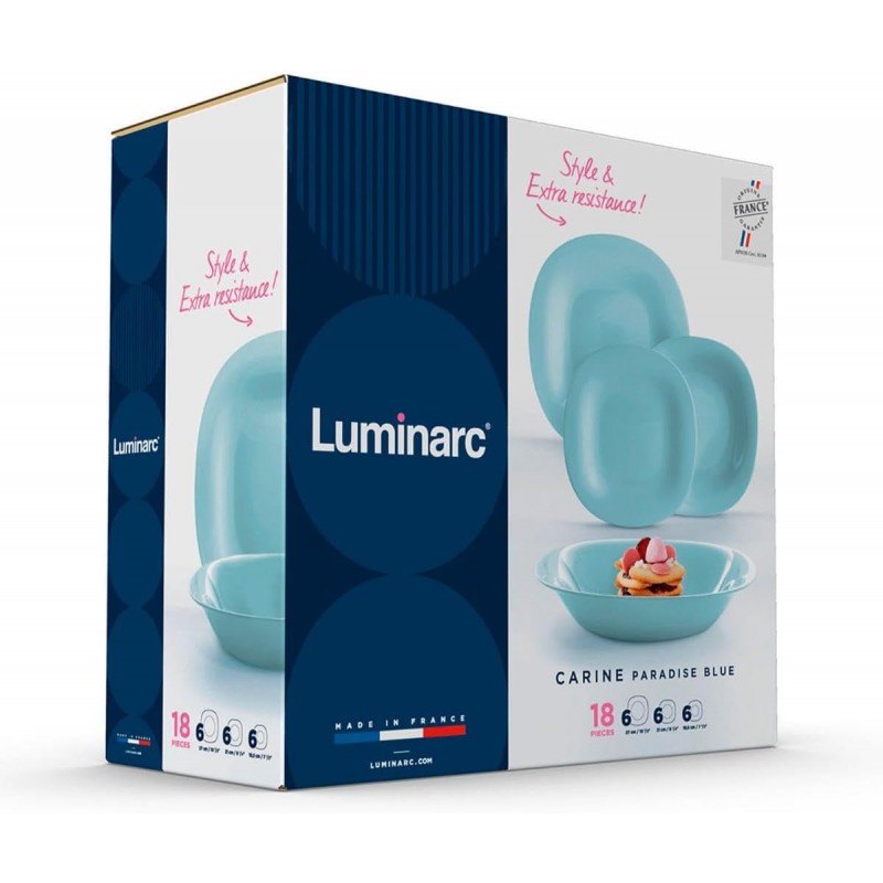 Сервіз Luminarc Carine Paradise Blue, 18 предметів (7046524)