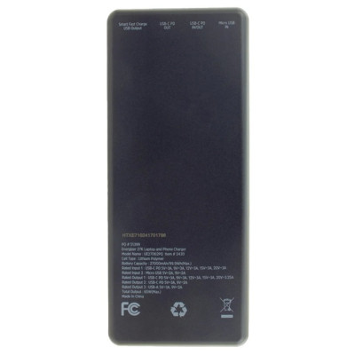 Портативний зарядний пристрій Energizer UE27062PQ - 27000 mAh Li-pol PD65W for laptop Black (7043905)