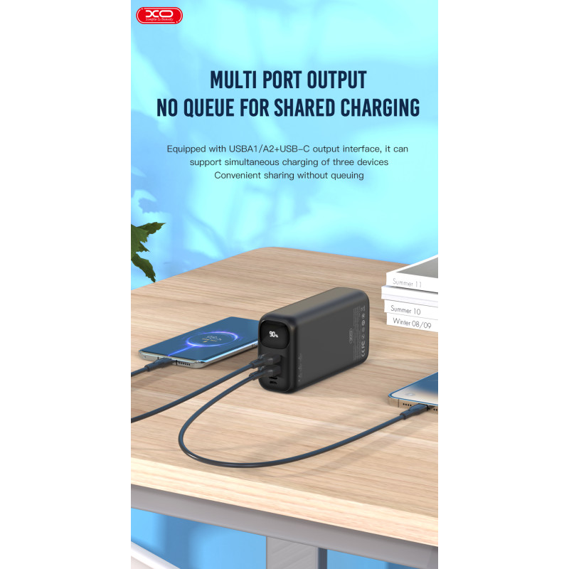 Портативний зарядний пристрій XO PR200 - 30000 mAh PD20W + QC22.5W Black (7005549)