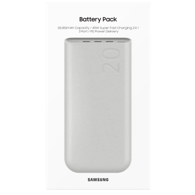 Портативний зарядний пристрій Samsung Battery Pack 20000mAh 45W (EB-P4520XUEGEU) Beige (7058667)