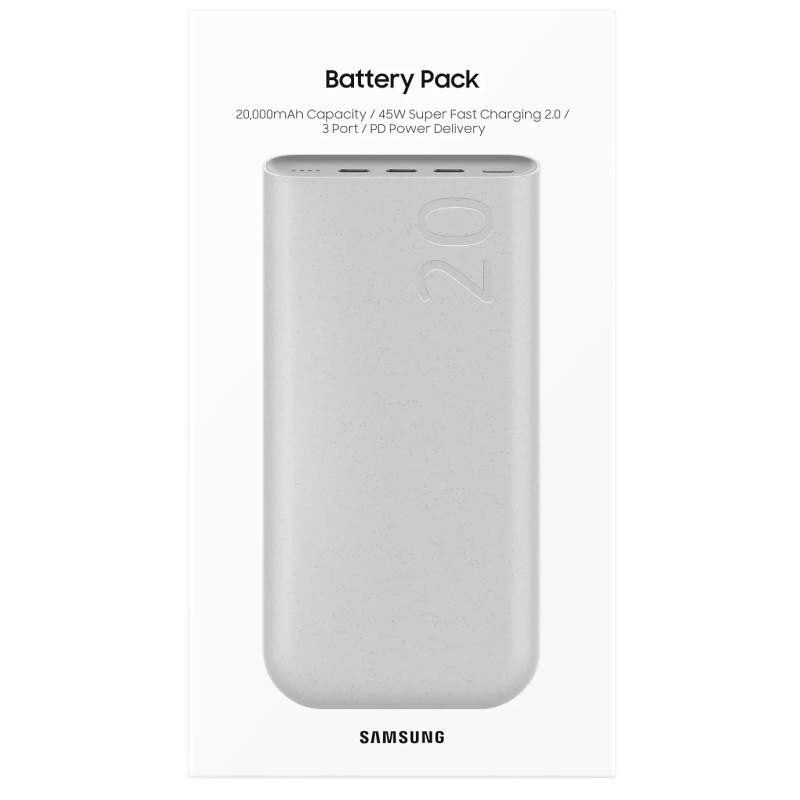 Портативний зарядний пристрій Samsung Battery Pack 20000mAh 45W (EB-P4520XUEGEU) Beige (7058667)