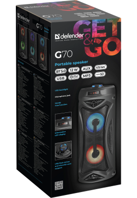 Портативна акустика Defender G70 12Вт, Black (65171)  (7063513)