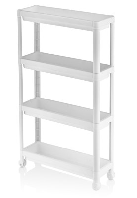 Етажерка 4-х ярусна Violet House 6014 Long Shelf WHITE 54х18х91 см  (7040715)