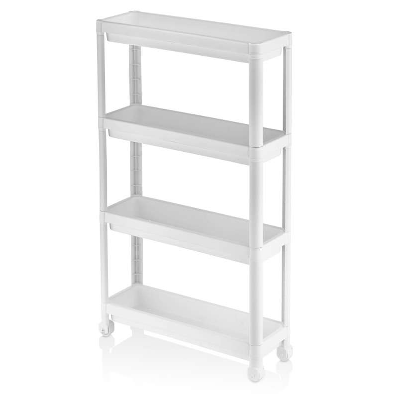 Етажерка 4-х ярусна Violet House 6014 Long Shelf WHITE 54х18х91 см  (7040715)