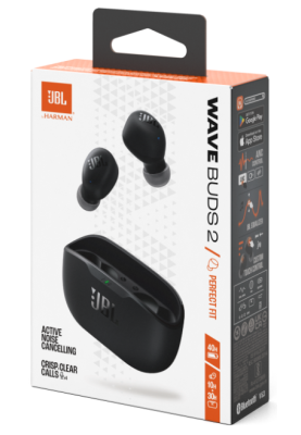 Гарнітура JBL WAVE BUDS 2 Black (JBLWBUDS2BLK)  (7065567)