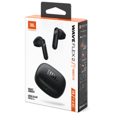 Гарнітура JBL WAVE FLEX 2 Black (JBLWFLEX2BLK) (7065573)