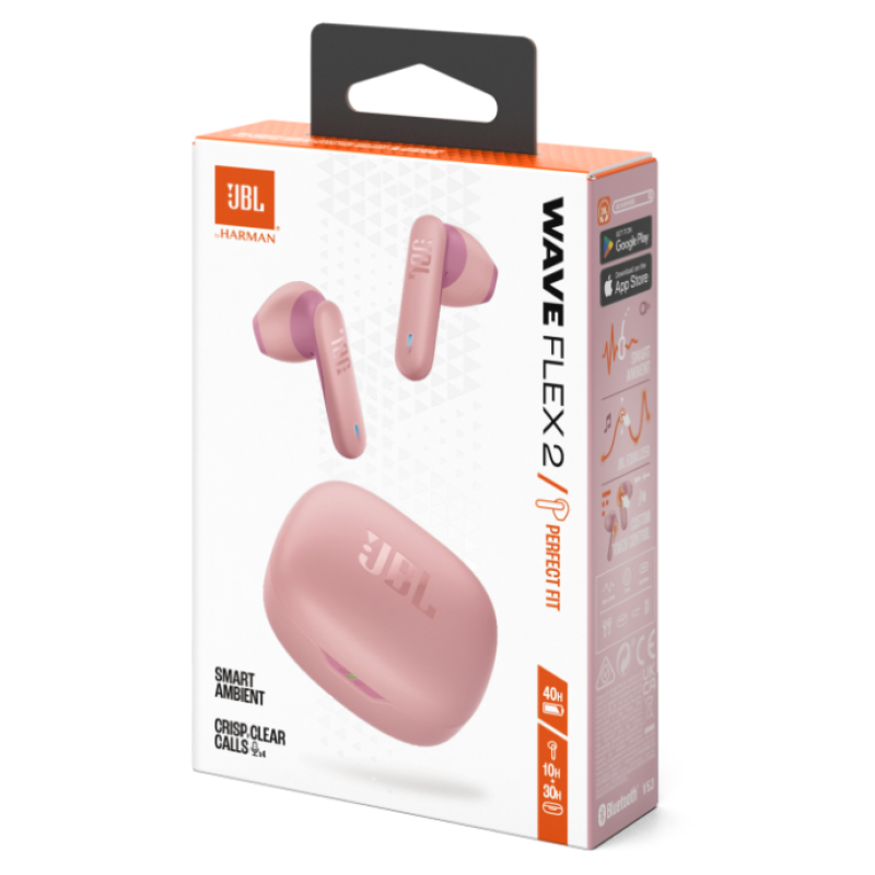 Гарнітура JBL WAVE FLEX 2 Pink (JBLWFLEX2PIK)  (7065575)