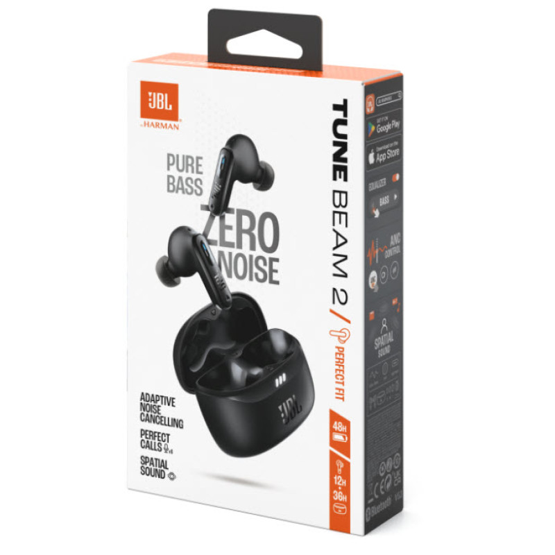 Гарнітура JBL TUNE BEAM 2 Black (JBLTBEAM2BLK)  (7065580)