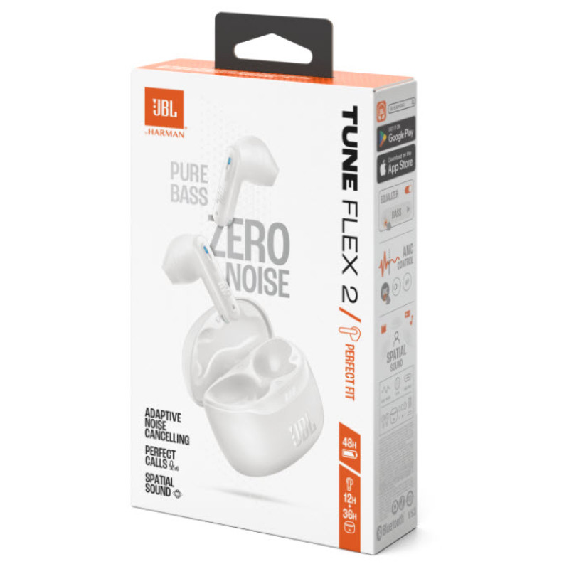 Гарнітура JBL TUNE FLEX 2 White (JBLTFLEX2WHT)  (7065585)