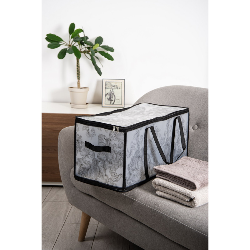 Кошик Idea Home DB-28 Anthracite Flowers 60x30x30 см  (7058560)
