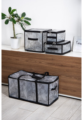 Кошик Idea Home DB-28 Anthracite Flowers 60x30x30 см  (7058560)