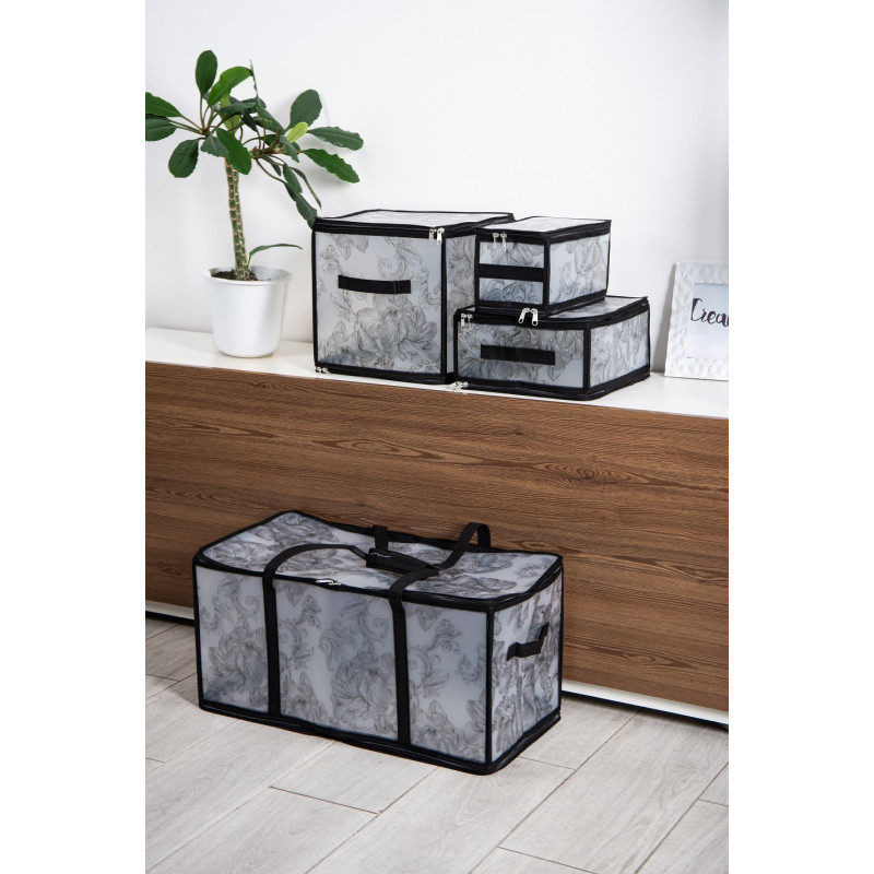 Кошик Idea Home DB-28 Anthracite Flowers 60x30x30 см  (7058560)
