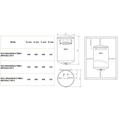 Водонагрівач Tesy GCV 504416D B14 TBRC/ANTICALC 50 V (7056337)