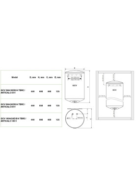 Водонагрівач Tesy GCV 1004424D B14 TBRC / ANTICALC 100 V (7056339)