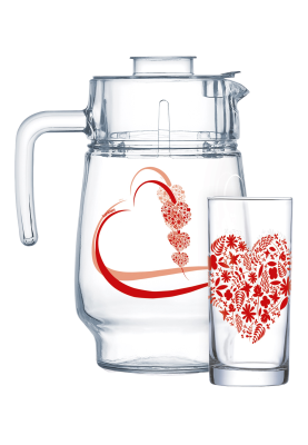 Набір Luminarc Jolie Coeur Red, 7 предметів (7057814)