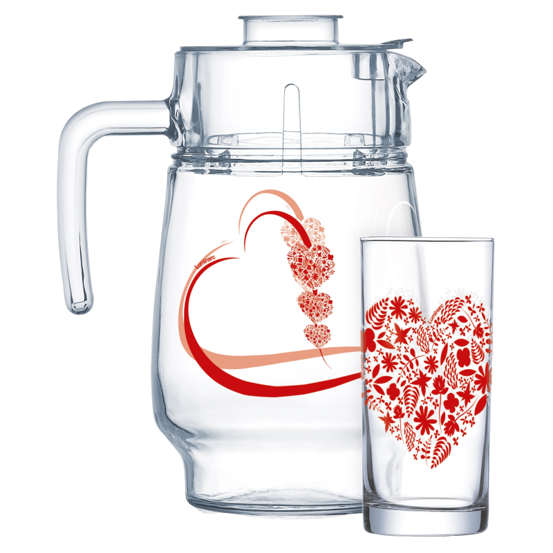 Набір Luminarc Jolie Coeur Red, 7 предметів (7057814)