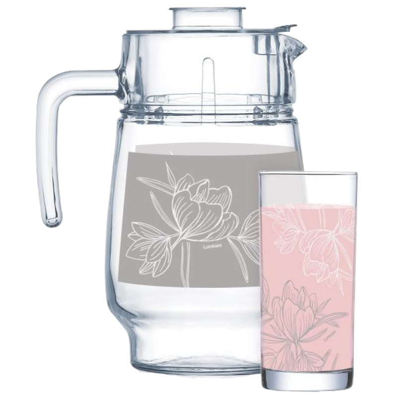 Набір Luminarc Fleur Blush Pink&Grey, 7 предметів (7057818)