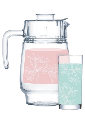 Набір Luminarc Fleur Blush Turq&Pink, 7 предметів (7057819)