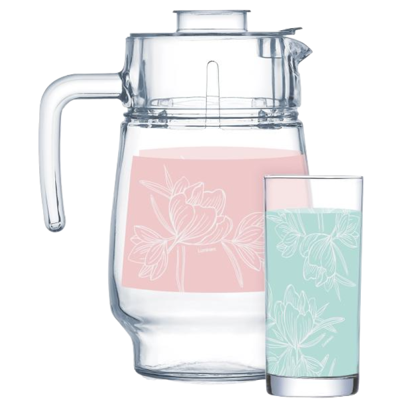 Набір Luminarc Fleur Blush Turq&Pink, 7 предметів (7057819)