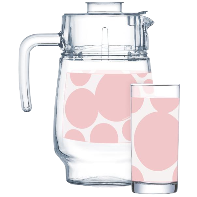 Набір Luminarc Orya White&Pink, 7 предметів (7057821)