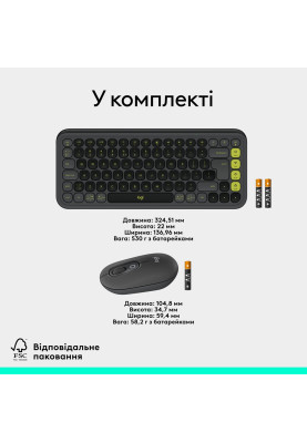 IT набір Logitech Pop Icon Combo Graphite (L920-013156) (7031714)