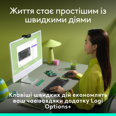 Клавіатура Logitech POP Icon Keys Graphite UKR (L920-013157) (7031715)
