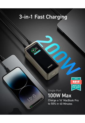 Портативний зарядний пристрій Anker Prime - 20000 mAh 200W PD Black (6962724)