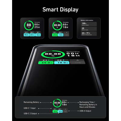 Портативний зарядний пристрій Anker Prime - 20000 mAh 200W PD Black (6962724)