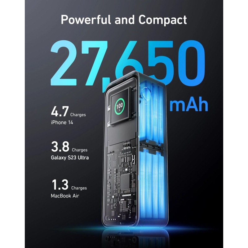 Портативний зарядний пристрій Anker Prime - 27650 mAh 250W PD Black (6962725)