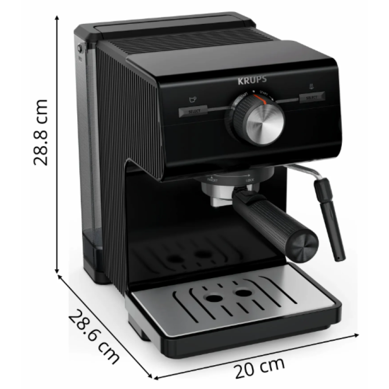 Кавоварка еспресо Krups XP381810 OPIO BLK (7076115)