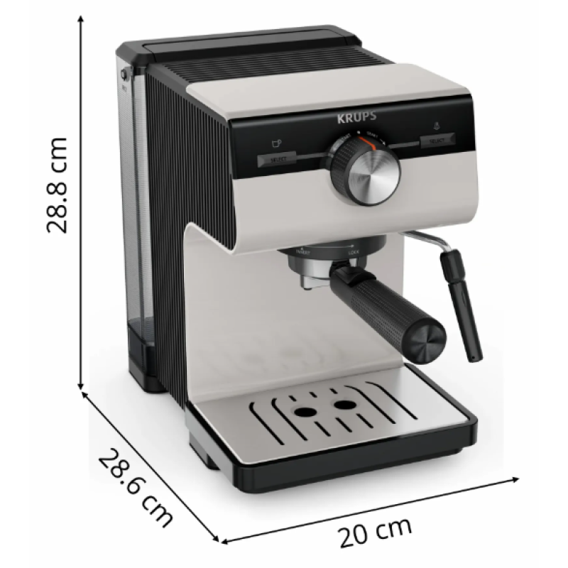 Кавоварка еспресо Krups XP381810 OPIO GREY (7076116)