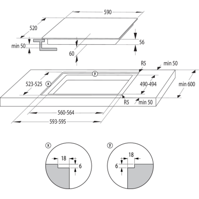 Електрична варильна поверхня Gorenje GI6401BSCE (MC-IF7017B1-A)  (6985785)