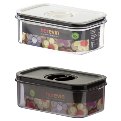 Контейнер HEREVIN Canister-Vacuum Lid-White-Black 0.6 л (161174-000) (7077941)