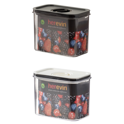 Контейнер HEREVIN Canister-Vacuum Lid-White-Black 1.2 л (161179-000) (7077942)