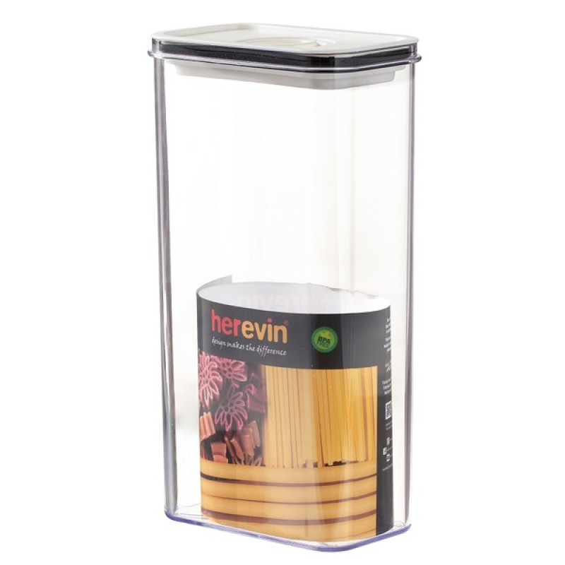 Контейнер HEREVIN Canister-Vacuum Lid-White-Black 3 л (161194-000) (7077946)