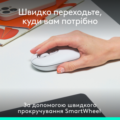 Миша Logitech POP with emoji Offwhite (L910-007411) (7031691)