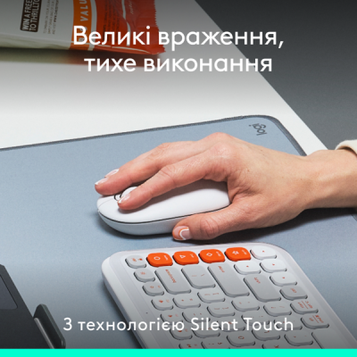 Миша Logitech POP with emoji Offwhite (L910-007411) (7031691)