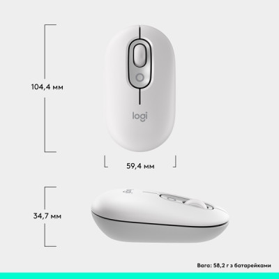 Миша Logitech POP with emoji Offwhite (L910-007411) (7031691) Миша Logitech POP with emoji Offwhite (L910-007411) (7031691)
