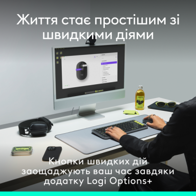 Миша Logitech POP with emoji Graphite (L910-007412)  (7031692)