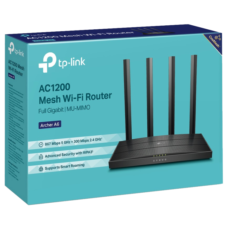 Бездротовий маршрутизатор TP-Link Archer A6 AC1200 (6787989)