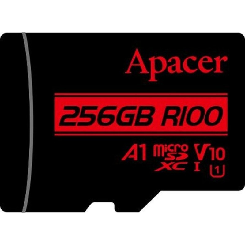 Карта пам'яті Apacer MicroSDHC 256GB UHS-I Class 10 + SD adapter (AP256GMCSX10UB-R) (7045503)