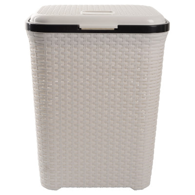 Кошик для білизни Violet House 0726 Ротанг WHITE black 55 л  (7067031)